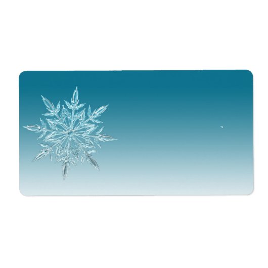 Retouradres Label Snowflake. (Voorkant)