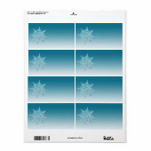 Retouradres Label Snowflake. (Full Sheet)