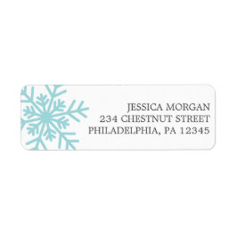 Retouradres Label Winter Snowflake