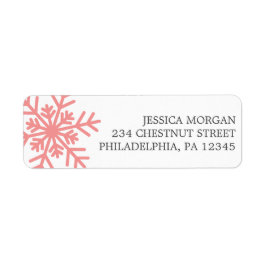Retouradres Label Winter Snowflake