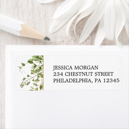 Retouradres Label Woodland Greenery (Insitu)