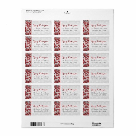 Retouradres Labels 2 | In liefde gevlekt (Full Sheet)