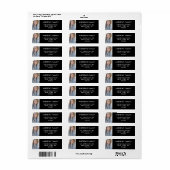 Retouradres labels | Aangepaste foto Afstuderen (Full Sheet)