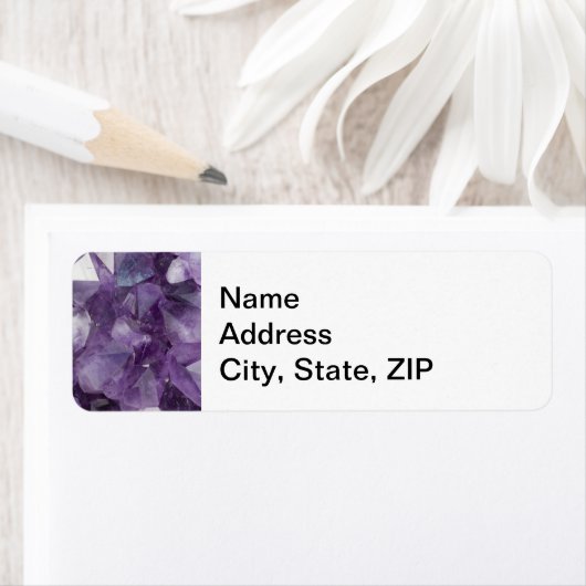 Retouradres Labels Amethist Crystals (Insitu)