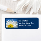 Retouradres Labels Blue Sky White Daisy Floral (Insitu)
