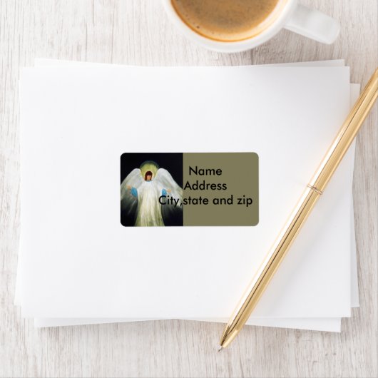 Retouradres labels. engel etiket (Insitu)