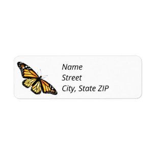 Retouradres Labels Monarch Butterfly (vrouw).
