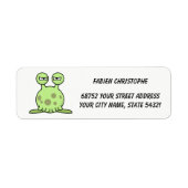 Retouradres labels. Monster. Etiket (Voorkant)