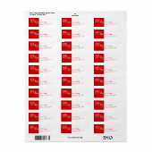 RETOURADRES LABELS mr & mrs typografie rood (Full Sheet)