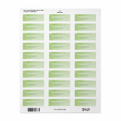 RETOURADRES LABELS : ombre waterverf groen (Full Sheet)
