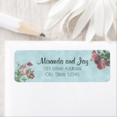 Retouradres labels |  Roos bruiloft (Insitu)