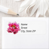 Retouradres labels roze pony. (Insitu)