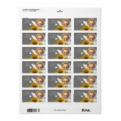 Retouradres labels Sunflower Angel (Full Sheet)