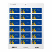 Retouradres Labels Sunflower Dinosaur Floral (Full Sheet)