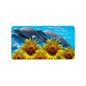 Retouradres Labels Sunflower Dolphin (Voorkant)