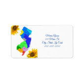 Retouradres Labels Sunflower New Jersey (Voorkant)