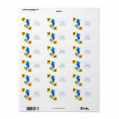 Retouradres Labels Sunflower New Jersey (Full Sheet)