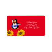 Retouradres Labels Sunflower Penguin (Voorkant)