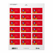Retouradres Labels Sunflower Penguin (Full Sheet)