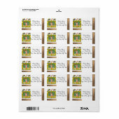 Retouradres Labels Sunflower Teacher (Full Sheet)