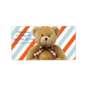 Retouradres Labels Sunflower Teddy Bear (Voorkant)