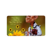 Retouradres Labels Sunflower — Veternarian (Voorkant)