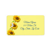 Retouradres labels Zonnebloem Dove Floral (Voorkant)