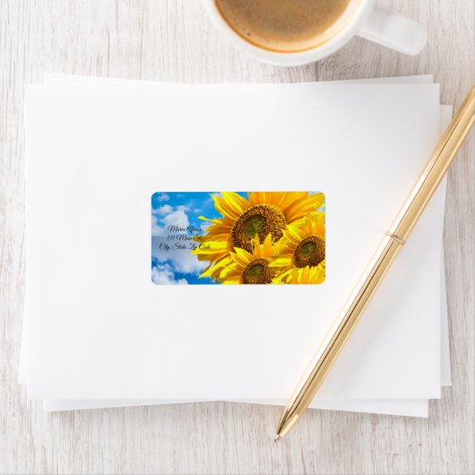 Retouradres Labels Zonnebloem Floral (Insitu)