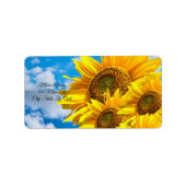 Retouradres Labels Zonnebloem Floral (Voorkant)