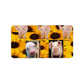 Retouradres Labels - Zonnebloempel (Voorkant)