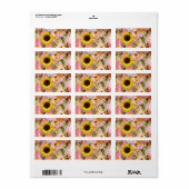 Retouradres Labels zonnebloempittenBumblebee (Full Sheet)