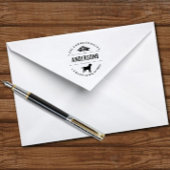 Retouradres Labrador en Mountain Outline Zelfinktende Stempel