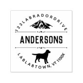 Retouradres Labrador en Mountain Outline Zelfinktende Stempel (Design)
