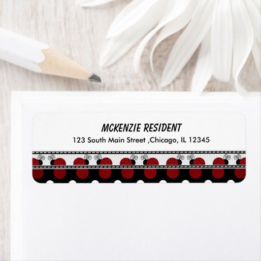 Retouradres Lady Bug Etiket (Insitu)