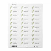 Retouradres legant Foliage bruiloft Etiket (Full Sheet)