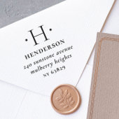 Retouradres legant & modern monogram rubberstempel