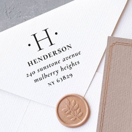 Retouradres legant & modern monogram rubberstempel