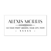 Retouradres legante Art Deco-stijl Zelfinktende Stempel (Design)