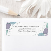 Retouradres Lila  Dusty Blue Etiket (Insitu)