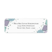 Retouradres Lila  Dusty Blue Etiket (Voorkant)