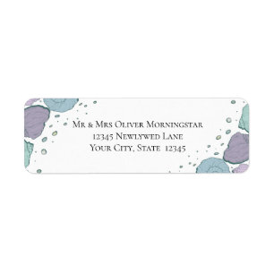 Retouradres Lila Dusty Blue Etiket