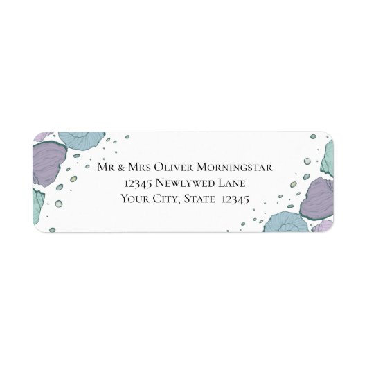 Retouradres Lila  Dusty Blue Etiket (Voorkant)