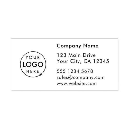 Retouradres | Logo Moderne Rubberstempel (Afrduk)