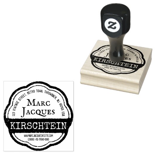 Retouradres Logo Naam Lint Award Rubberstempel (Gestempeld)