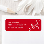 Retouradres Lovely Red Valentijn Etiket (Insitu)