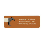 Retouradres Maleise Tapir Etiket (Voorkant)