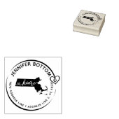 Retouradres Massachusetts Rubberstempel (Gestempeld)