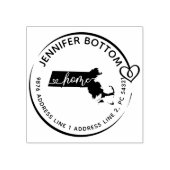 Retouradres Massachusetts Rubberstempel (Afrduk)