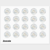 Retouradres Merry Winter Frost Ronde Sticker (Vel)