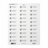 Retouradres met Beagle-hond en krans Etiket (Full Sheet)